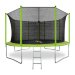 Батут Arland 14ft с внутренней страховочной сеткой и лестницей (Light green)