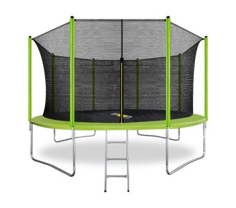 Батут Arland 14ft с внутренней страховочной сеткой и лестницей (Light green)