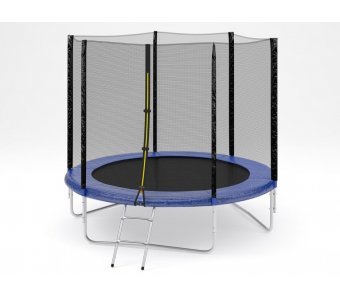 Батут Diamond fitness external 8 FT (244 см) с защитной сеткой и лестницей