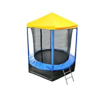 Батут Optifit Like blue 8ft с желтой крышей