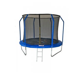 Батут Sport Elite Game 10FT 3,05м фиберглас с принтом, защитной сеткой внутрь, с лестницей FR-50-10FT