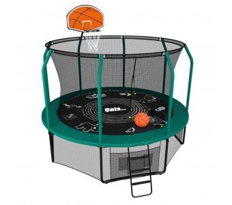 Батут Unix line Supreme Game 10 ft + Basketball (green)