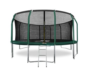 Батут Arland премиум 16ft с внутренней страховочной сеткой и лестницей (Dark green)