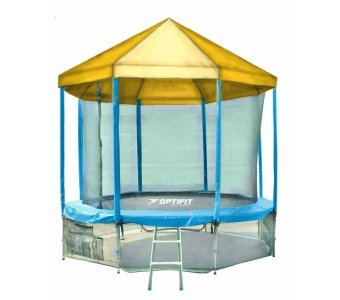 Батут Optifit Like blue 16ft с желтой крышей