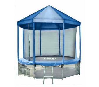 Батут Optifit Like blue 16ft с синей крышей