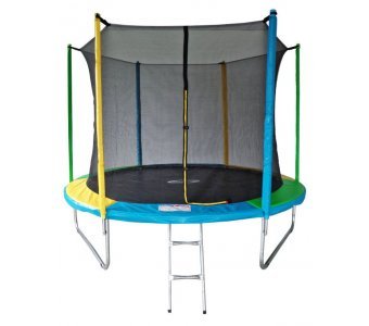 Батут Sport Elite 10FT 3,05м с защитной сеткой внутрь и лестницей, мульти, MZ-10FT-M