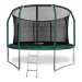 Батут Arland премиум 12ft с внутренней страховочной сеткой и лестницей (Dark green)